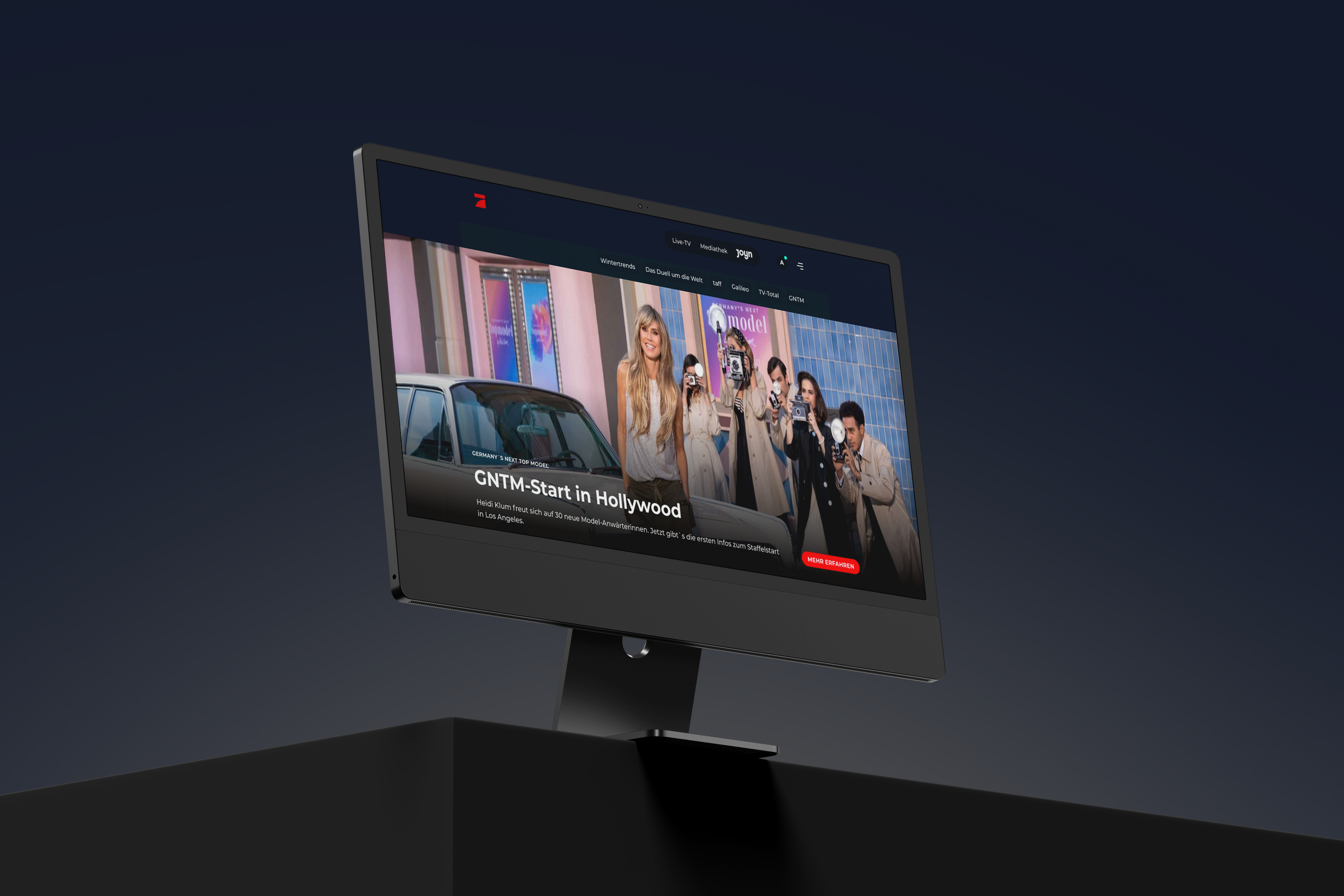 ProSieben Website auf iMac